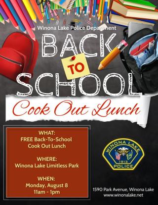 back to school free lunch flyer