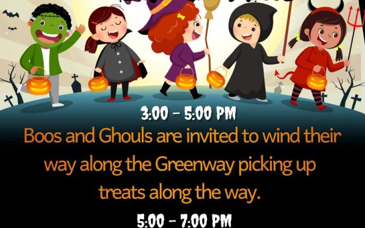 Trick or treat on the trails flyer